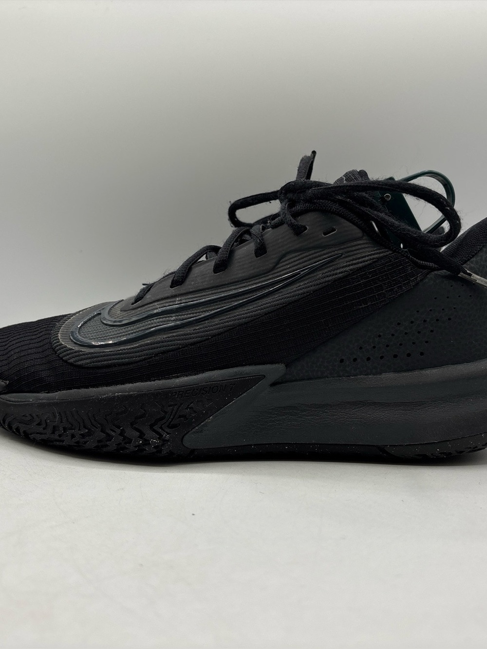 Nike Precision VII Men’s Size 7.5 Triple Black FN4332-001 Lightweight Court EUC